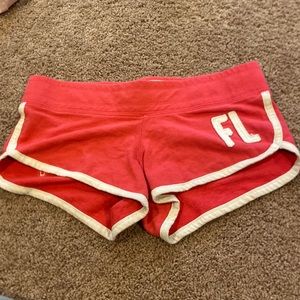 Pink shorts. Very short. Small.